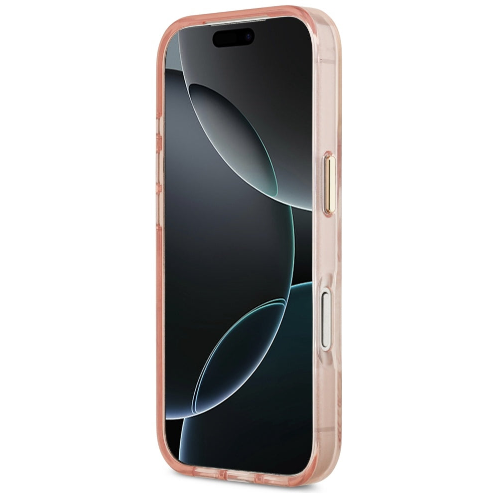 Capa MagSafe para Apple iPhone 17 Pro Max, Guess, Jungle Tonal Triangle, Rosa