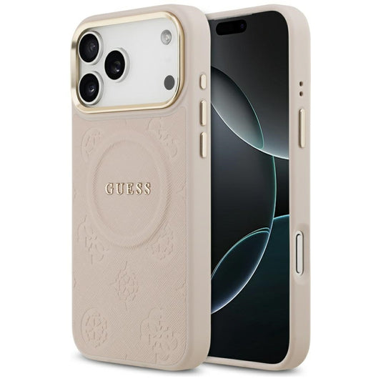 Capa MagSafe para Apple iPhone 17 Pro Max, Guess, Peony Hot Stamp, Rosa