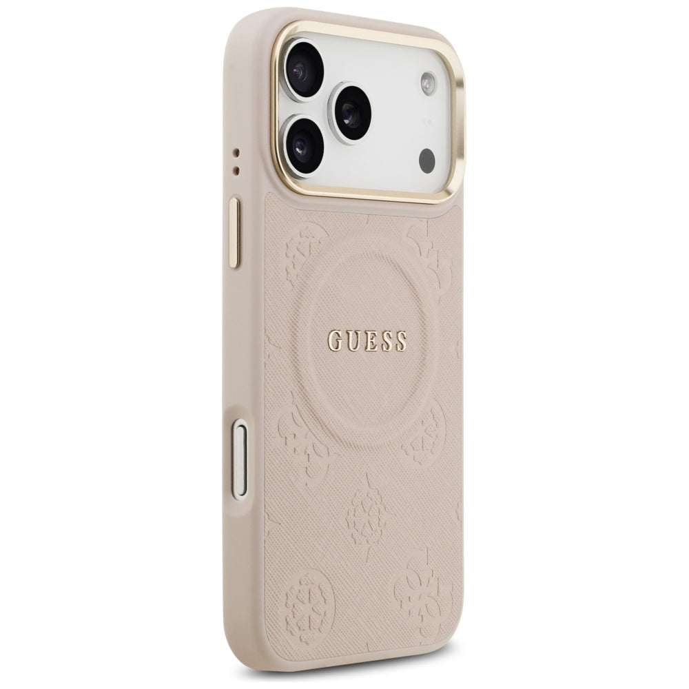 Capa MagSafe para Apple iPhone 17 Pro Max, Guess, Peony Hot Stamp, Rosa