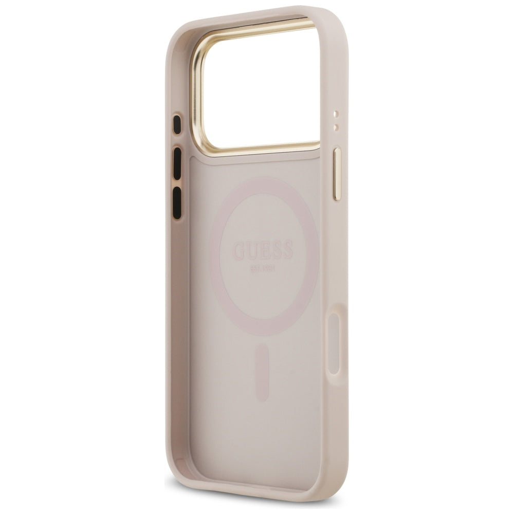 Capa MagSafe para Apple iPhone 17 Pro Max, Guess, Peony Hot Stamp, Rosa