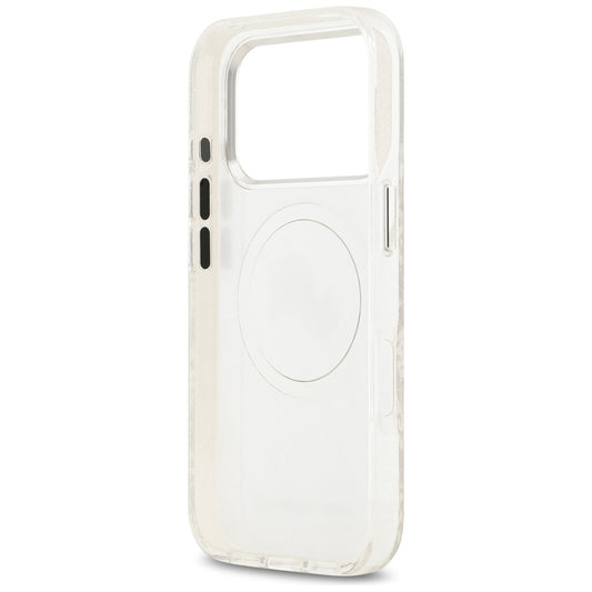 Capa MagSafe para Apple iPhone 17 Pro Max, Karl Lagerfeld, Glitter Karl & Choupette Head, Branca