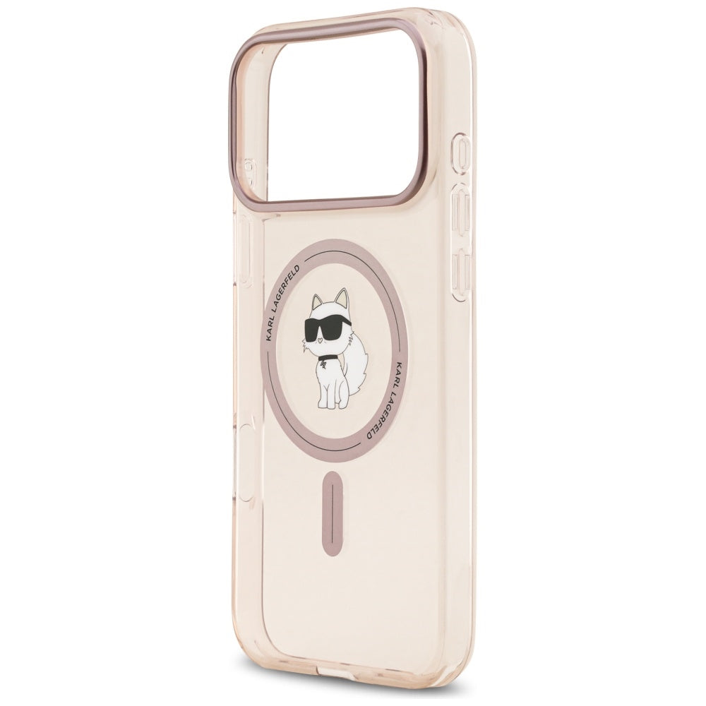 MagSafe Case for Apple iPhone 17 Pro Max, Karl Lagerfeld, IML Choupette, Pink