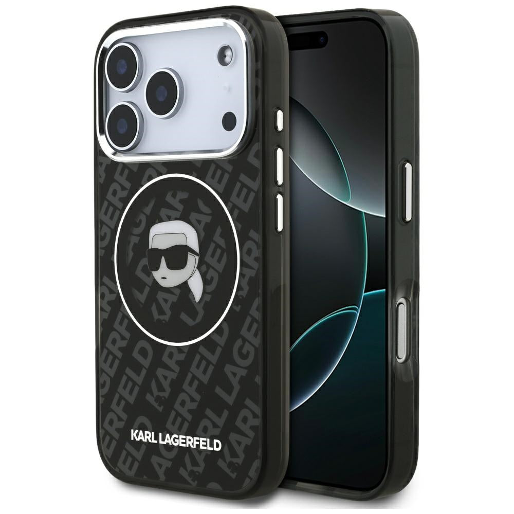 Capa MagSafe para Apple iPhone 17 Pro Max, Karl Lagerfeld, IML Karl`s Head, Preta.