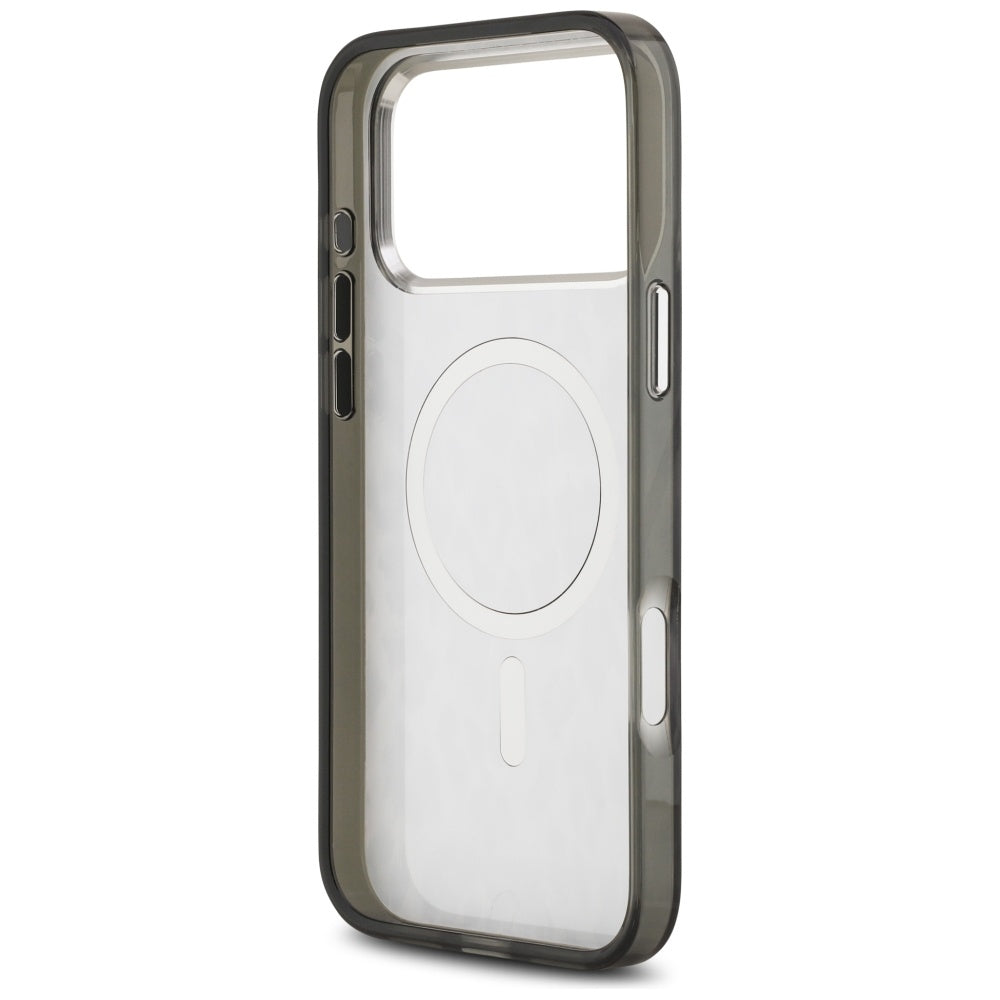Capa MagSafe para Apple iPhone 17 Pro Max, Karl Lagerfeld, Padrão Leopardo IML, Preta