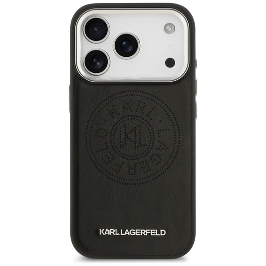 Capa MagSafe para Apple iPhone 17 Pro Max, Karl Lagerfeld, Point & Metal Logo, Preta