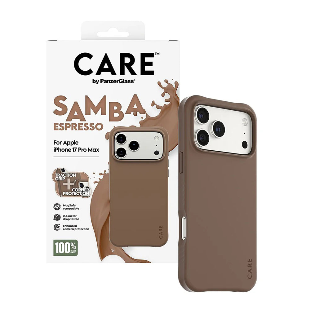 Capa MagSafe para Apple iPhone 17 Pro Max, PanzerGlass, Care Fashionable, Castanho