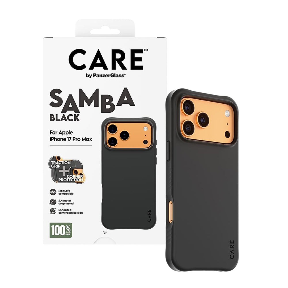 Capa MagSafe para Apple iPhone 17 Pro Max, PanzerGlass, Care Fashionable, Preta.