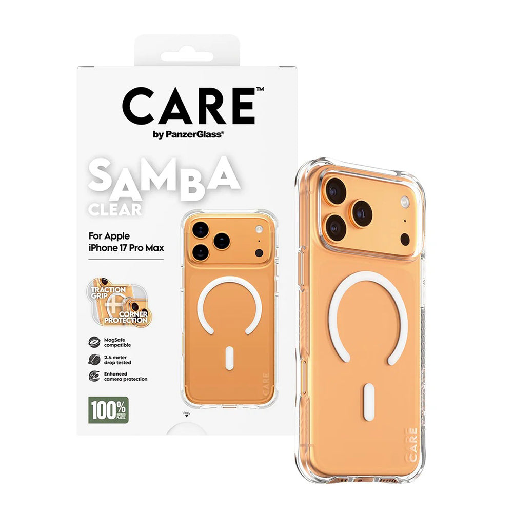 Capa MagSafe para Apple iPhone 17 Pro Max, PanzerGlass, Care Fashionable, Transparente Branca