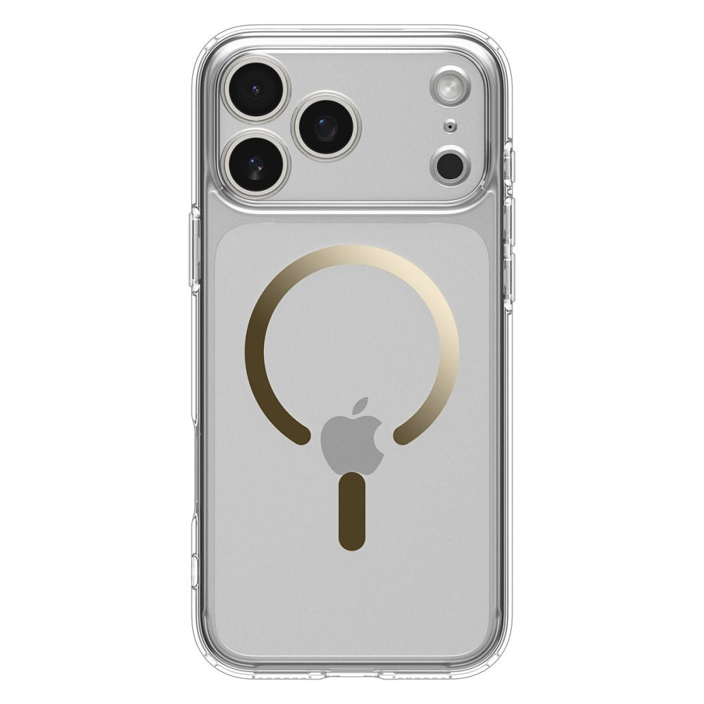 Capa MagSafe para Apple iPhone 17 Pro Max, Spigen, Ultra Hybrid, Dourada Transparente