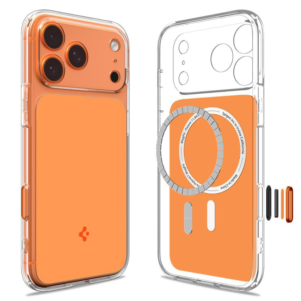 Capa MagSafe para Apple iPhone 17 Pro Max, Spigen, Ultra Hybrid T, Laranja ACS10474