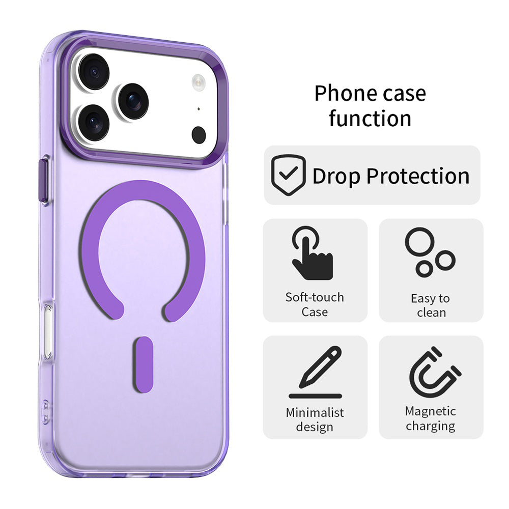Capa MagSafe para Apple iPhone 17 Pro Max, Techsuit, CandyCase, Roxo