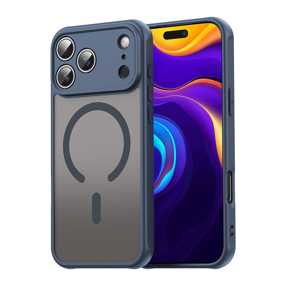 Capa MagSafe para Apple iPhone 17 Pro Max, Techsuit, HaloFrost II, Azul-marinho