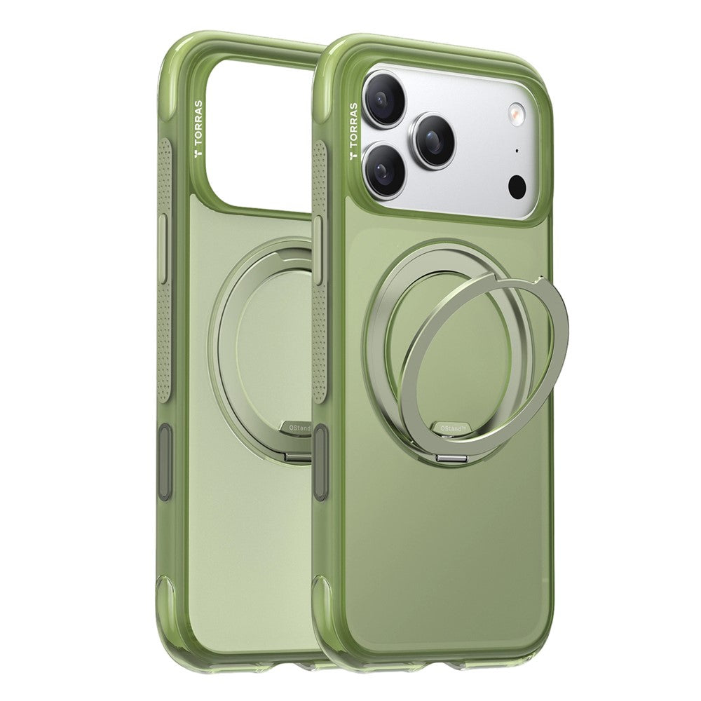 Capa MagSafe para Apple iPhone 17 Pro Max, Torras, Ostand O3 Air, Verde Satinado