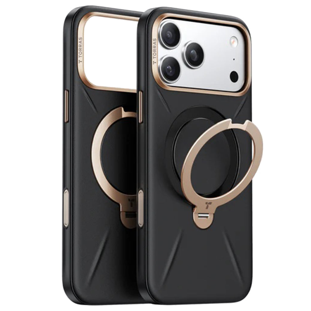 Capa MagSafe para Apple iPhone 17 Pro Max, Torras, QPRO Leather, Preta