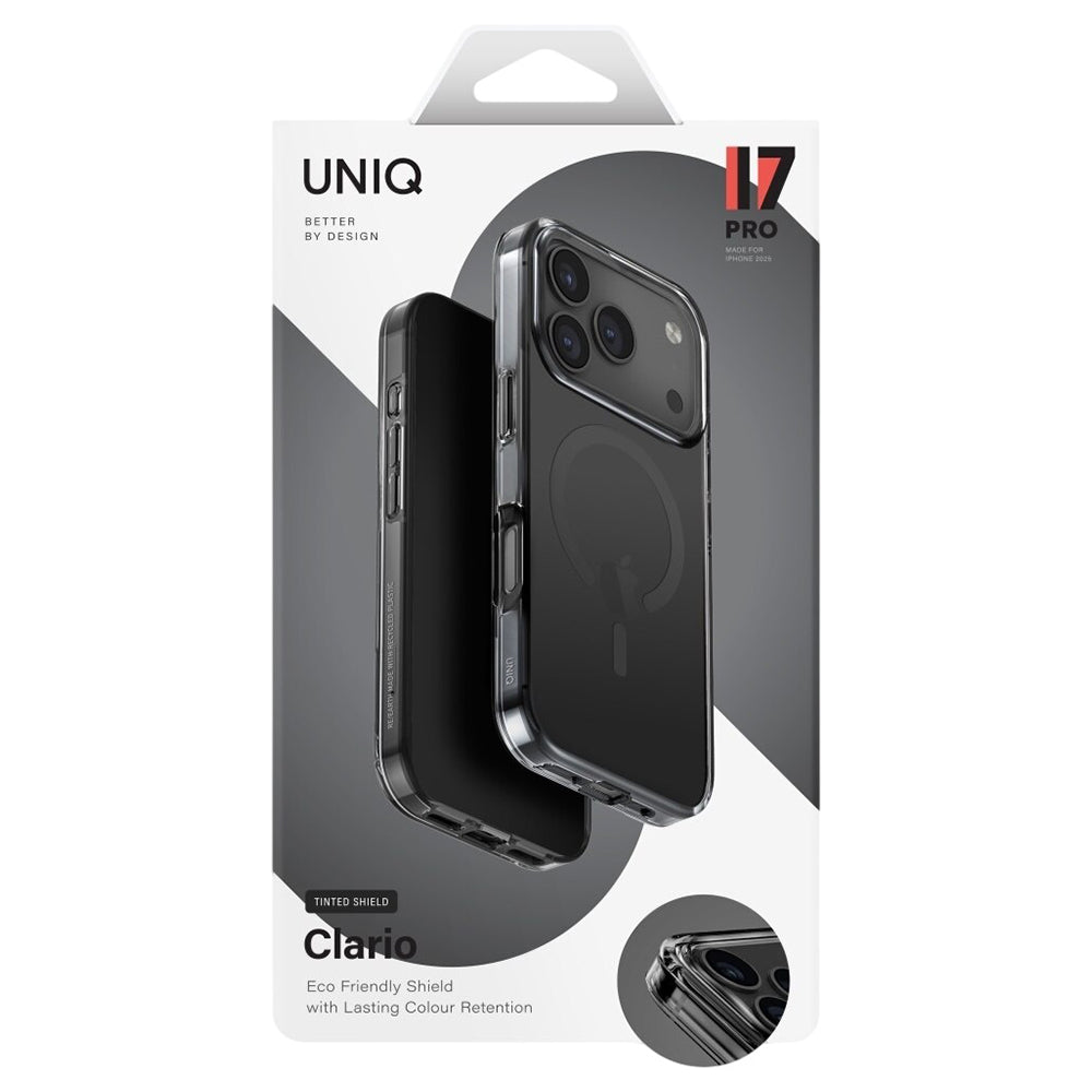 Capa MagSafe para Apple iPhone 17 Pro Max, UNIQ, Clario MagClick, Preta