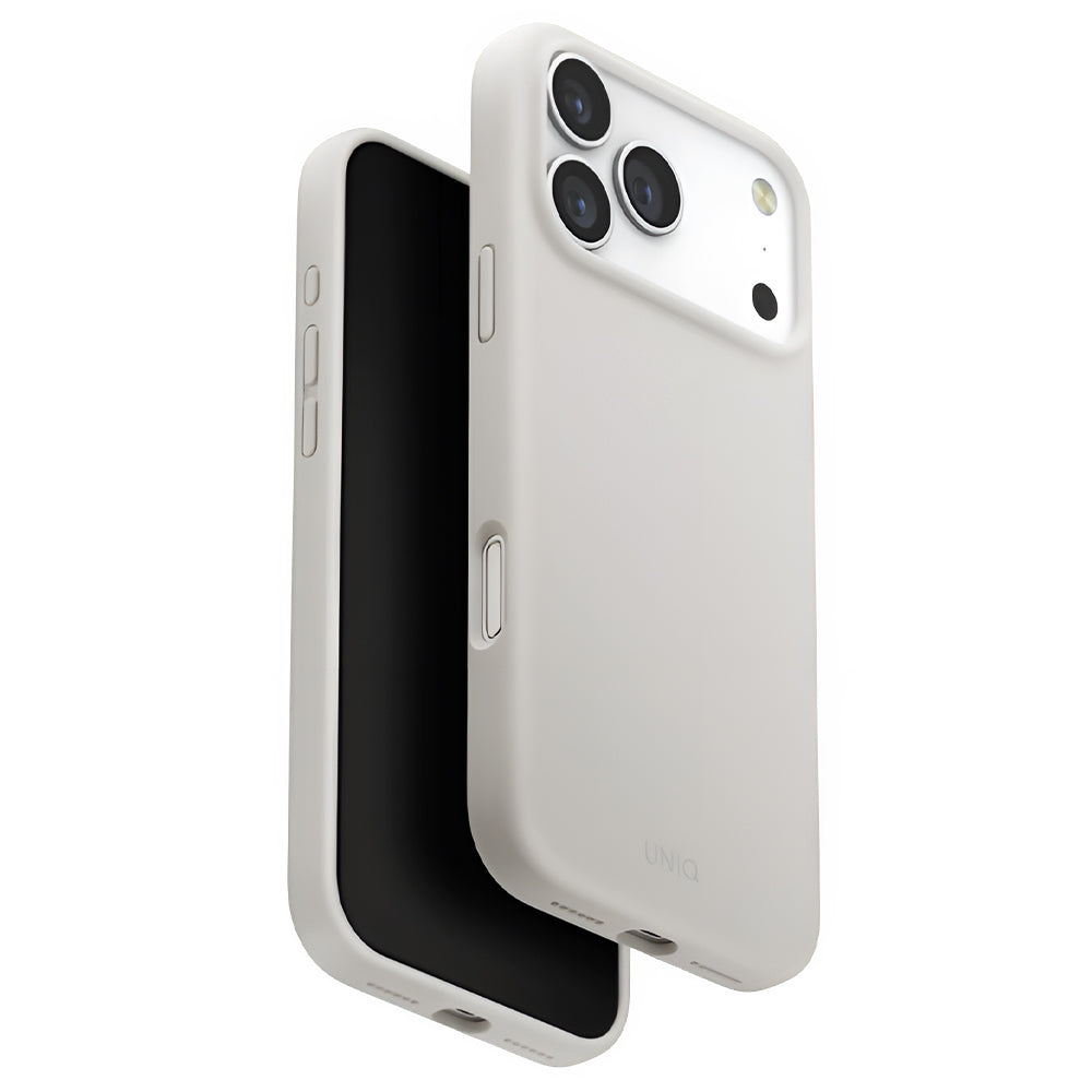 Capa MagSafe para Apple iPhone 17 Pro Max, UNIQ, Lino MagClick, Cinzento