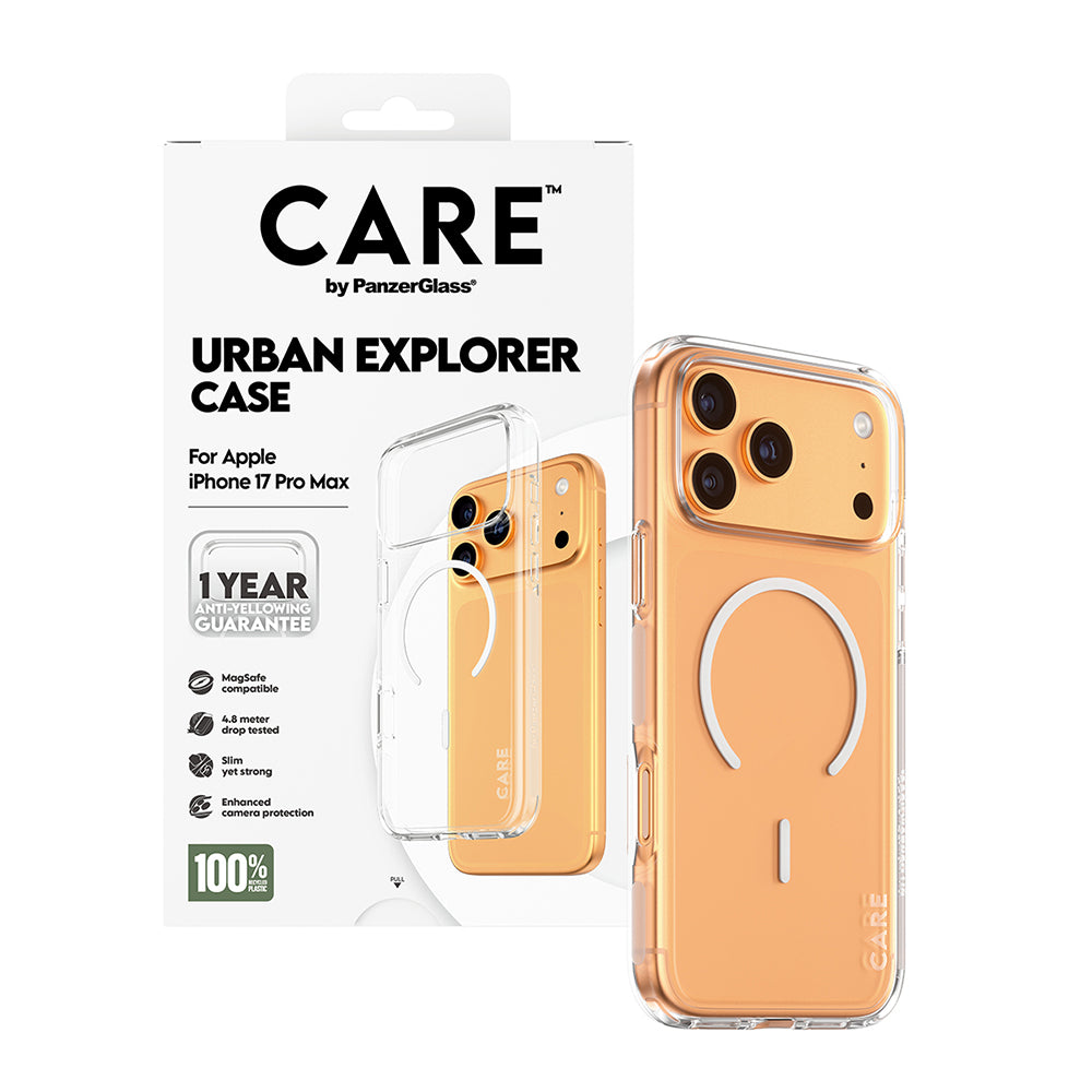 Capa MagSafe para Apple iPhone 17 Pro, PanzerGlass, Care Urban Explorer, Transparente Branca