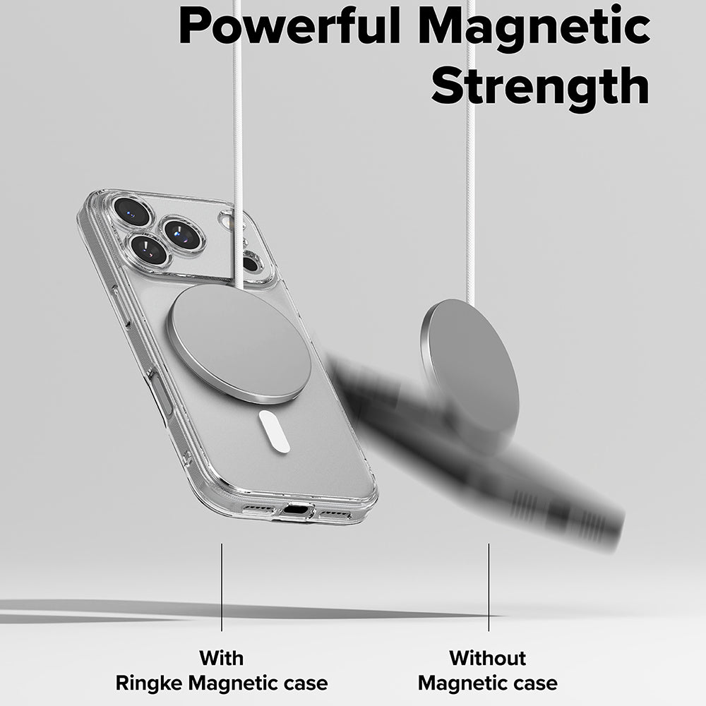 Capa MagSafe para Apple iPhone 17 Pro, Ringke, Fusion, Transparente Fosca