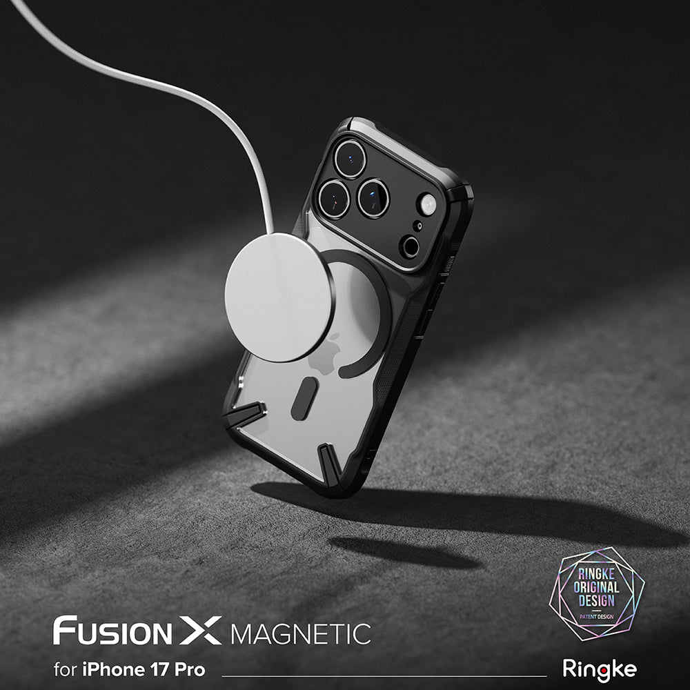 Capa MagSafe para Apple iPhone 17 Pro, Ringke, Fusion X, Preta