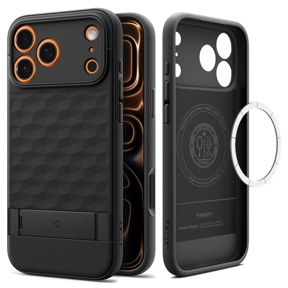 Capa MagSafe para Apple iPhone 17 Pro, Spigen, Caseology Parallax S, Preta Fosca ACS09964