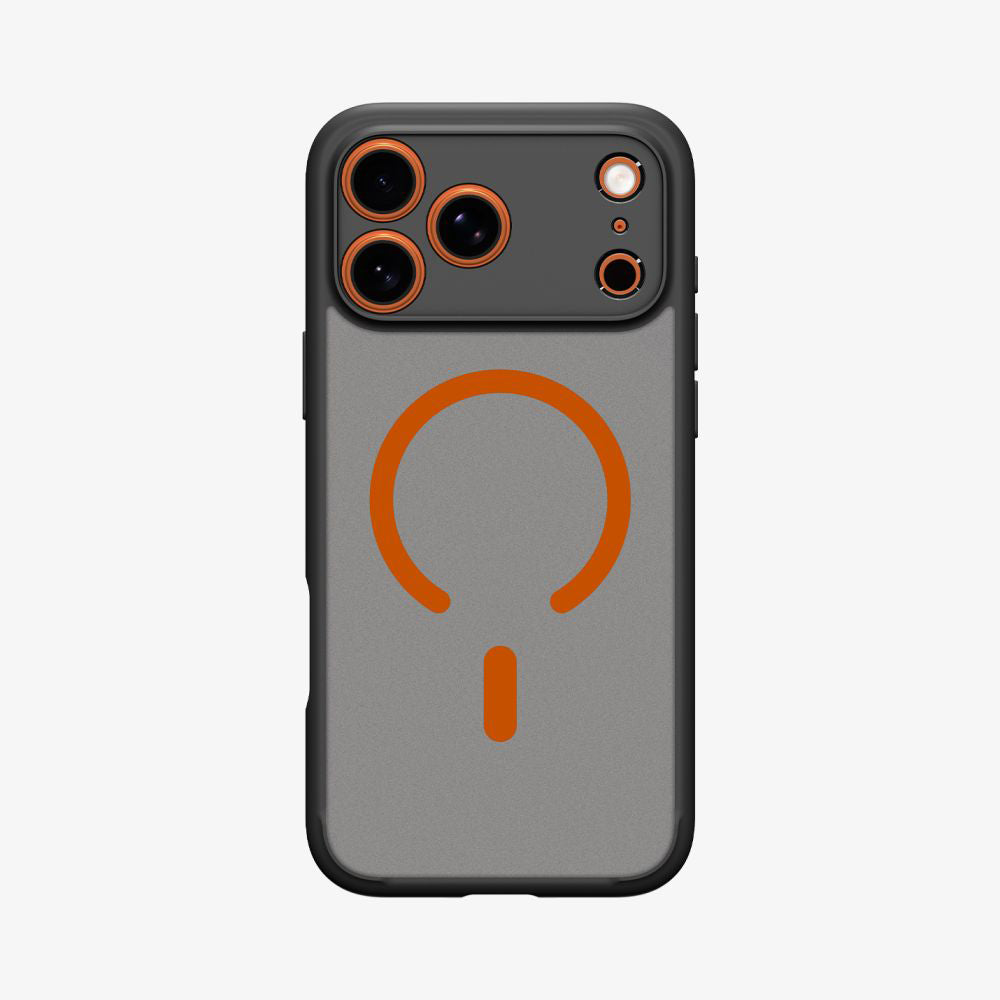 Capa MagSafe para Apple iPhone 17 Pro, Spigen, Ultra Hybrid, Preta Laranja Acetinada ACS10483
