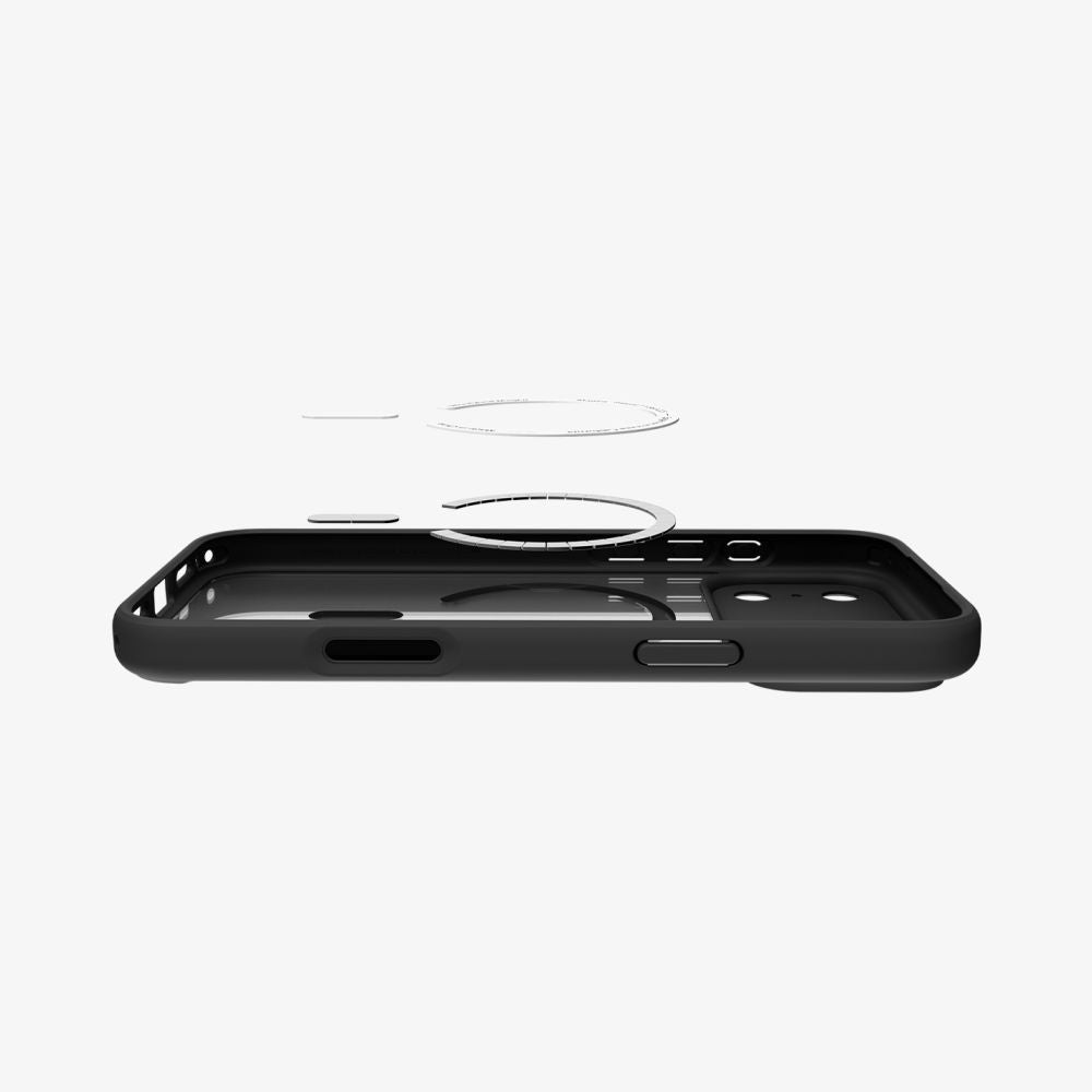 Capa MagSafe para Apple iPhone 17 Pro, Spigen, Ultra Hybrid, Preta Laranja Acetinada ACS10483