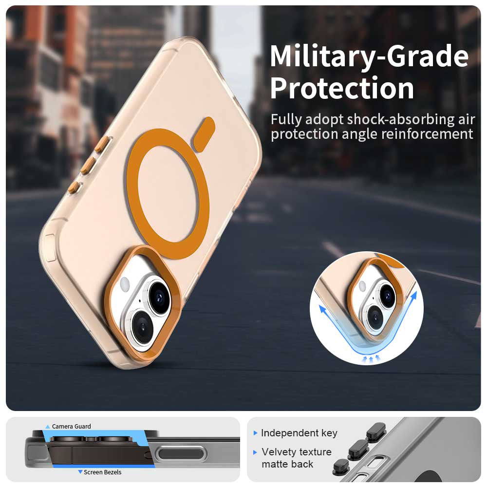 Capa MagSafe para Apple iPhone 17 Pro, Techsuit, CandyCase, Laranja