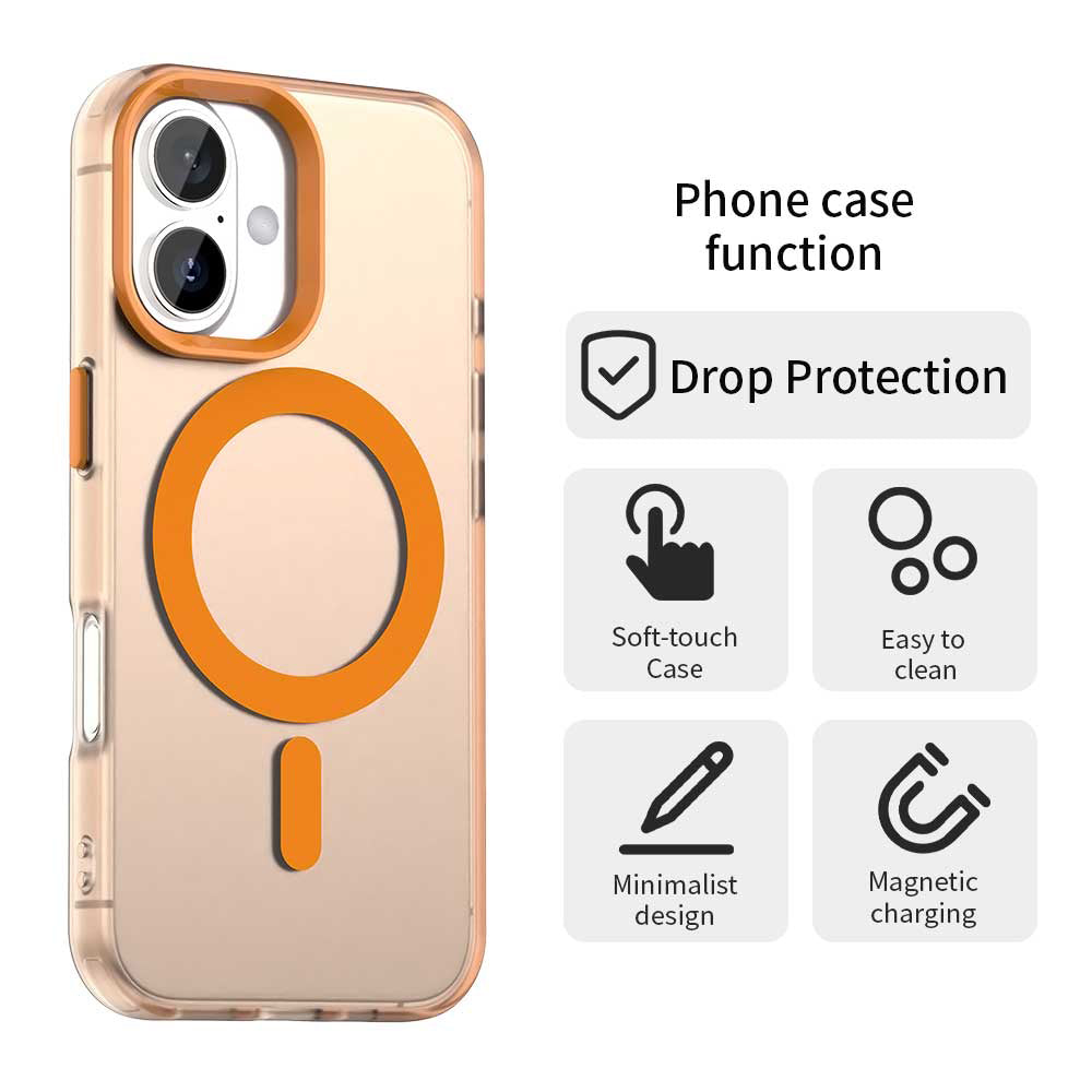 Capa MagSafe para Apple iPhone 17 Pro, Techsuit, CandyCase, Laranja