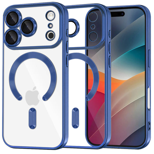 Capa MagSafe para Apple iPhone 17 Pro, Techsuit, Luxury Crystal, Azul