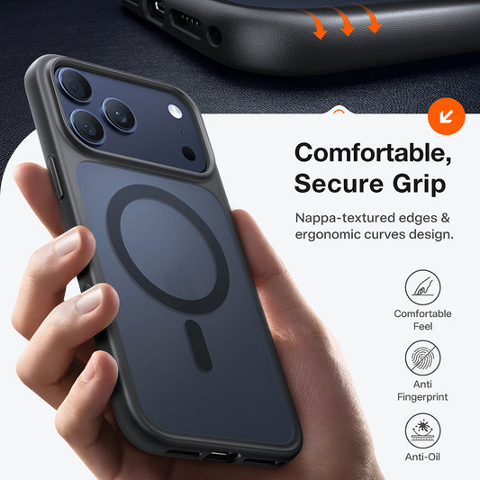 Capa MagSafe para Apple iPhone 17 Pro, Torras, Guardian, Preta