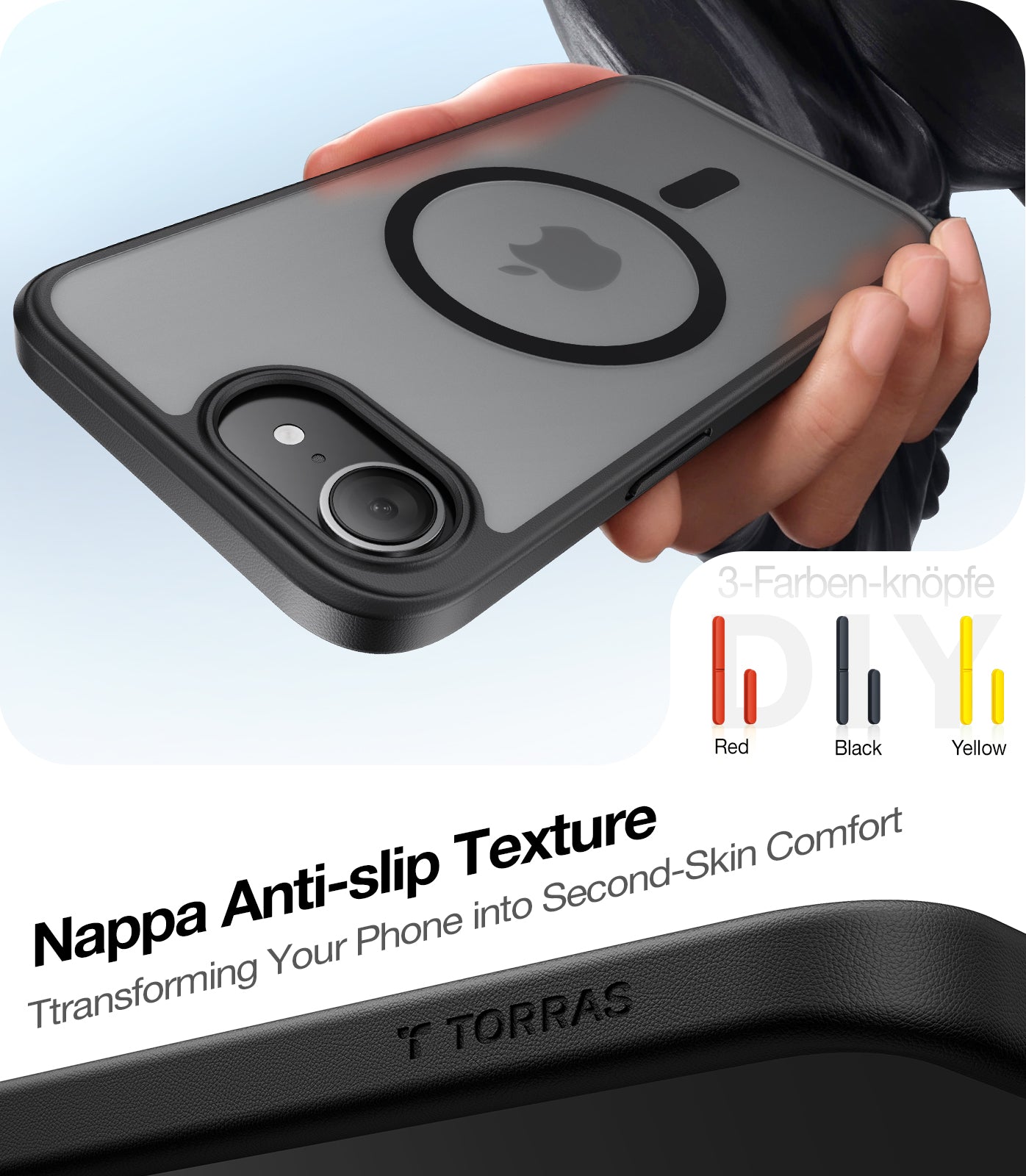 Capa MagSafe para Apple iPhone 17 Pro, Torras, Guardian, Transparente