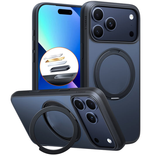 Capa MagSafe para Apple iPhone 17 Pro, Torras, Ostand Pro, Preta