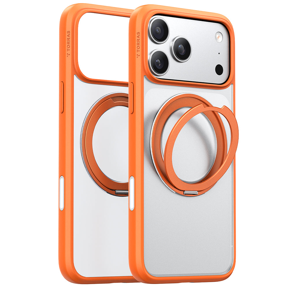 Capa MagSafe para Apple iPhone 17 Pro, Torras, Ostand Pro, Laranja
