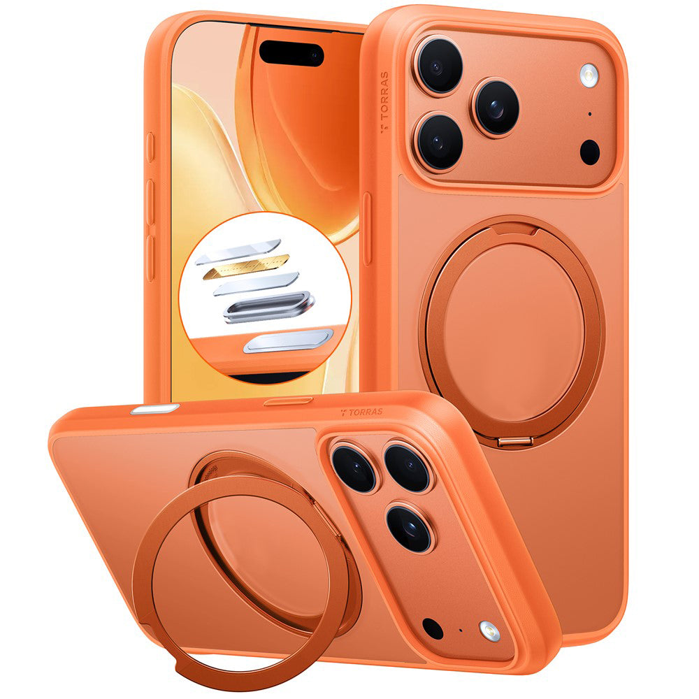 Capa MagSafe para Apple iPhone 17 Pro, Torras, Ostand Pro, Laranja
