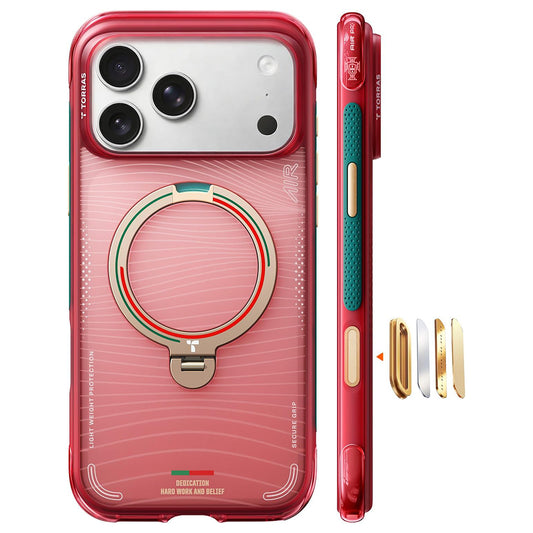 Capa MagSafe para Apple iPhone 17 Pro, Torras, Ostand Q3 Air, Wave of Passion
