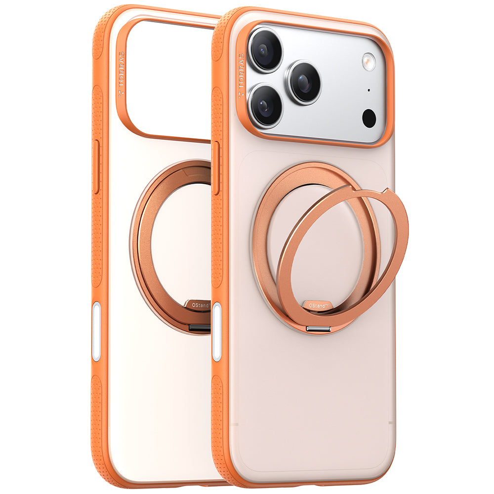 Capa MagSafe para Apple iPhone 17 Pro, Torras, Ostand R Fitness, Laranja