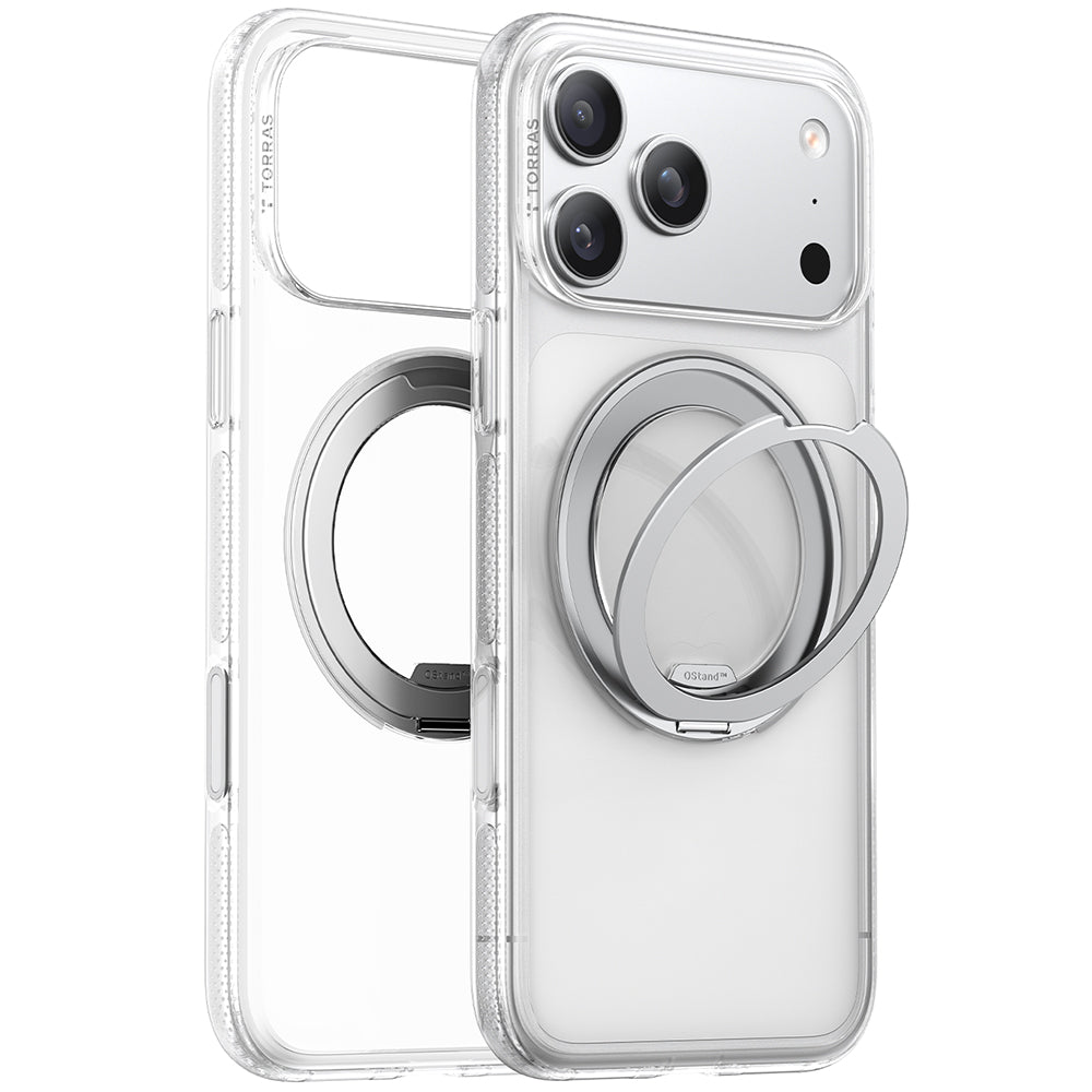 Capa MagSafe para Apple iPhone 17 Pro, Torras, Ostand R Fitness, Transparente