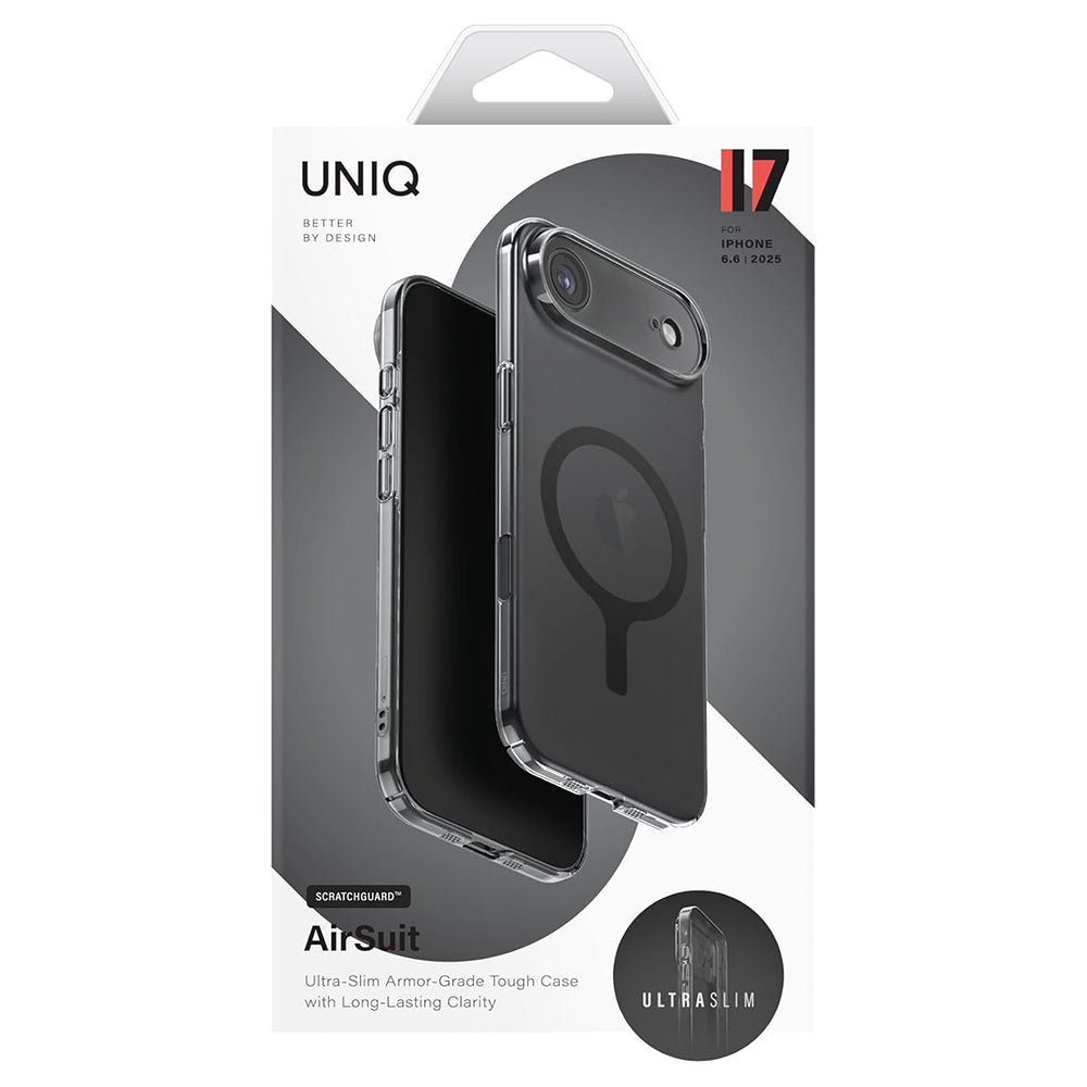 Capa MagSafe para Apple iPhone 17 Pro, UNIQ, AirSuit MagClick, Preta