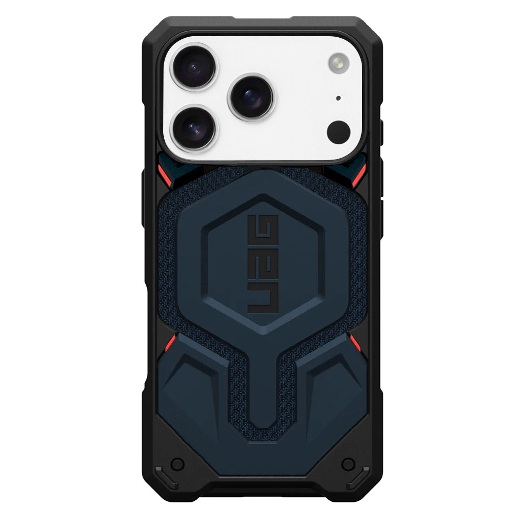 Capa MagSafe para Apple iPhone 17 Pro, Urban Armor Gear, Monarch Pro Kevlar, Azul-marinho