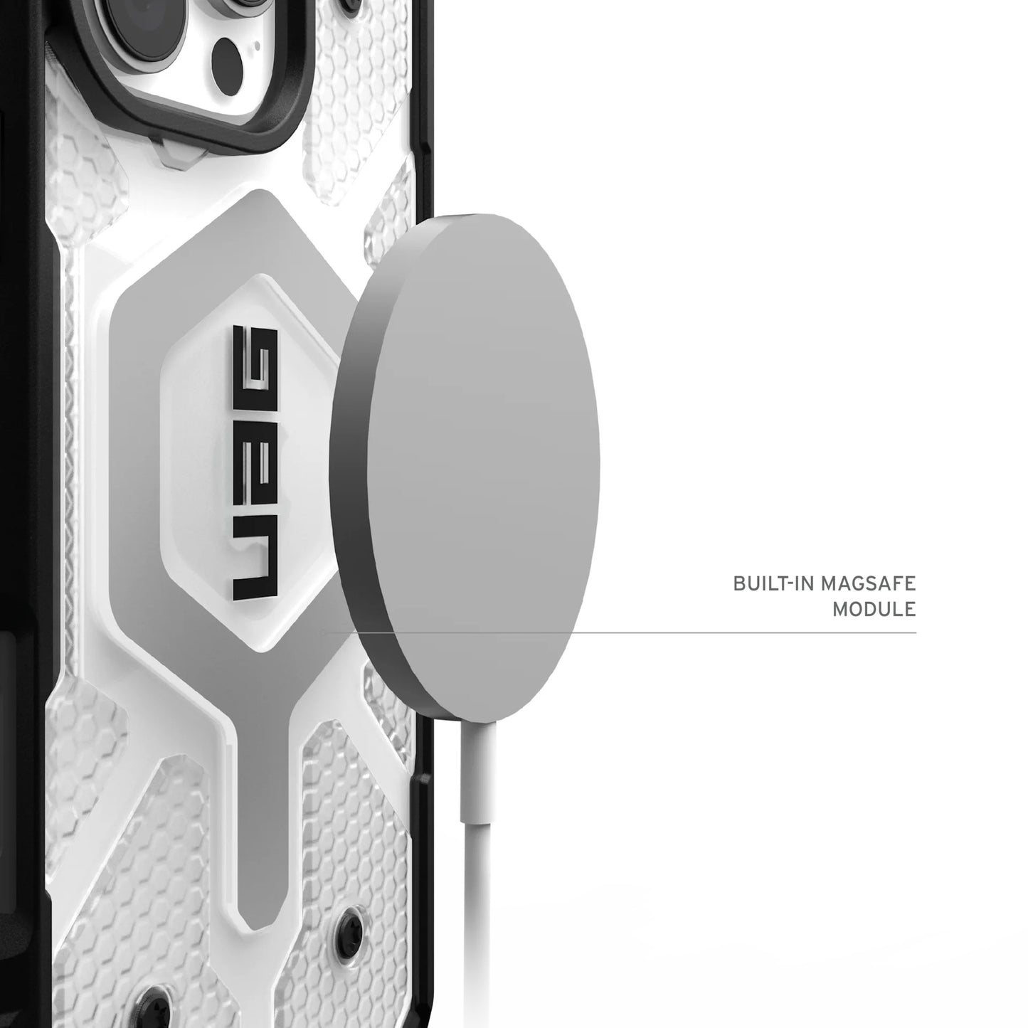 Capa MagSafe para Apple iPhone 17 Pro, Urban Armor Gear, Pathfinder Clear, Transparente
