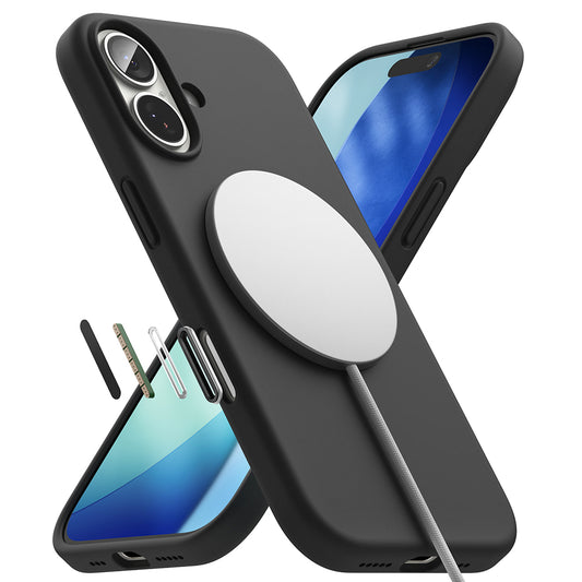 Capa MagSafe para Apple iPhone 17, Ringke, Silicone, Preta