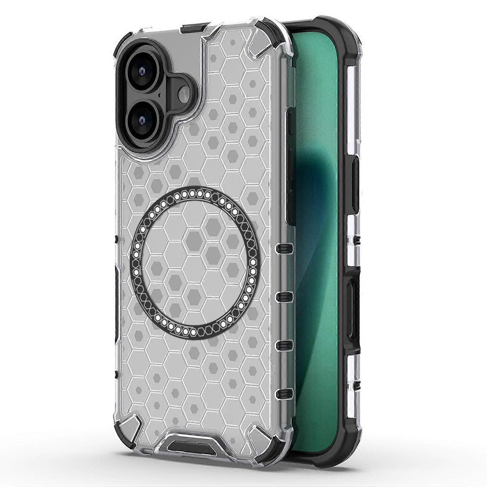 Capa MagSafe para Apple iPhone 17, Techsuit, HoneyComb Shield, Branca