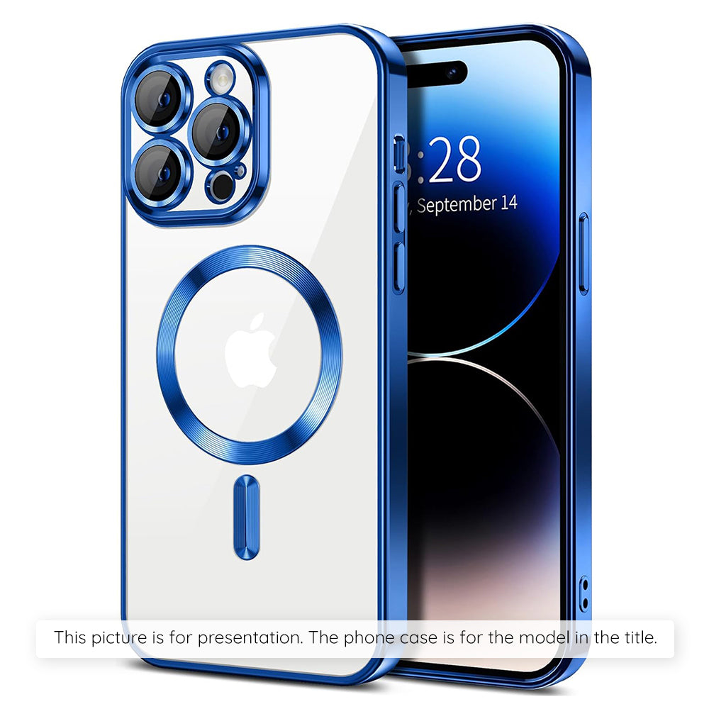 Capa MagSafe para Apple iPhone 17, Techsuit, Luxury Crystal, Azul Escuro