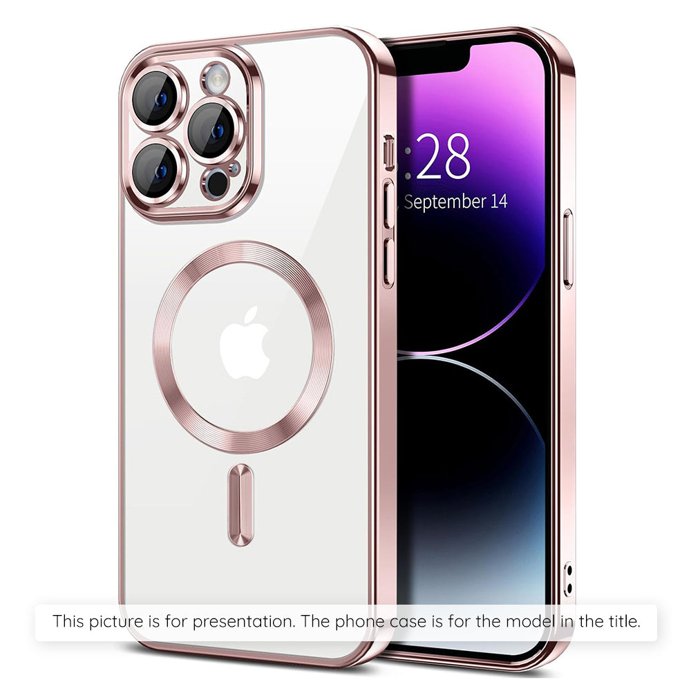 Capa MagSafe para Apple iPhone 17, Techsuit, Luxury Crystal, Rosa