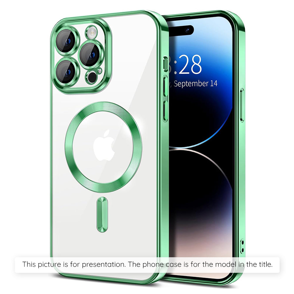 Capa MagSafe para Apple iPhone 17, Techsuit, Luxury Crystal, Verde Claro