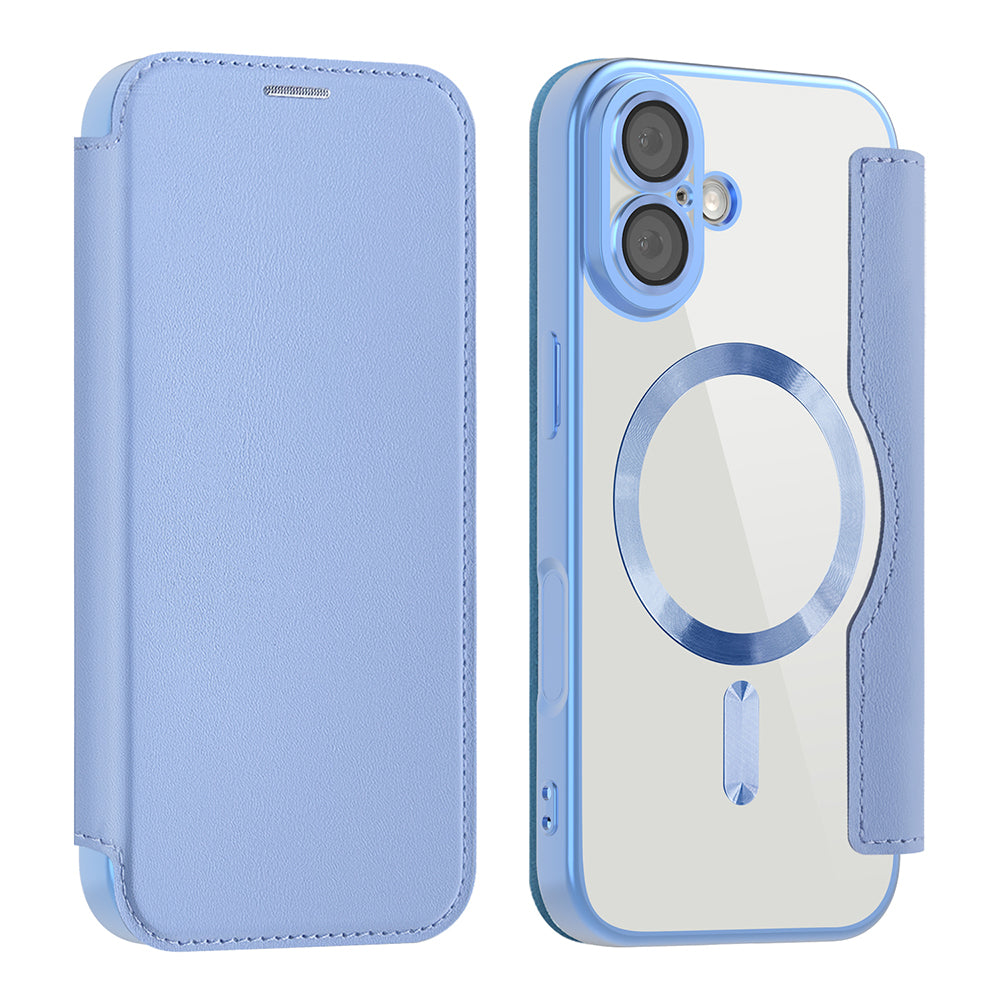 MagSafe Case for Apple iPhone 17, Techsuit, SmartMag Book, Blue