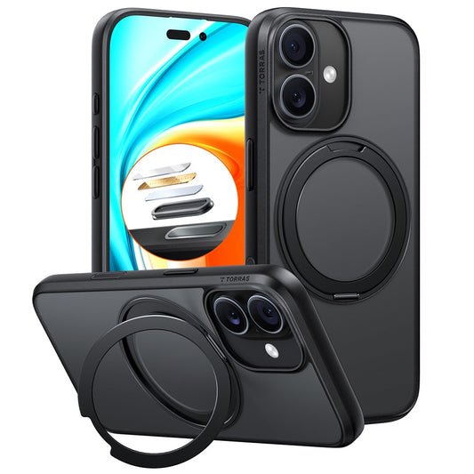 Capa MagSafe para Apple iPhone 17, Torras, Ostand Pro, Preta