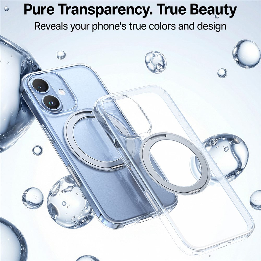 Capa MagSafe para Apple iPhone 17, Torras, Ostand Pro, Transparente