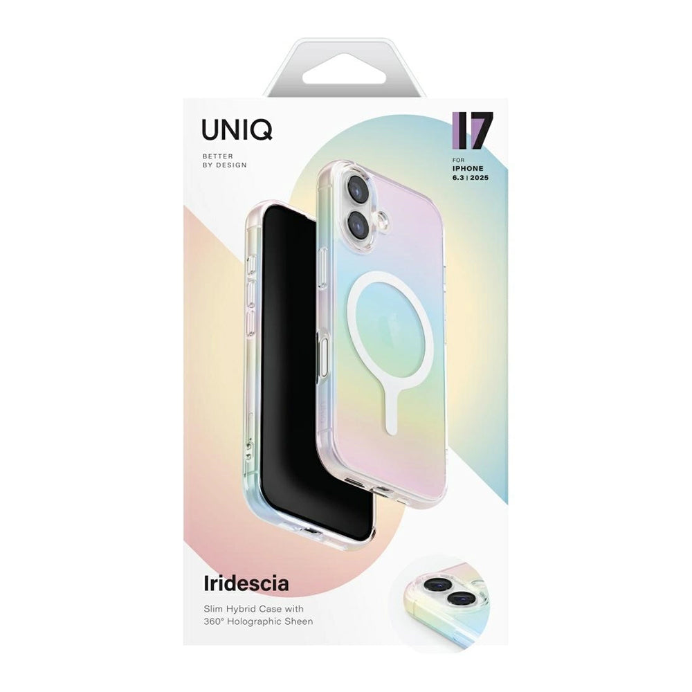 Capa MagSafe para Apple iPhone 17, UNIQ, Iridescia MagClick, Multicolor