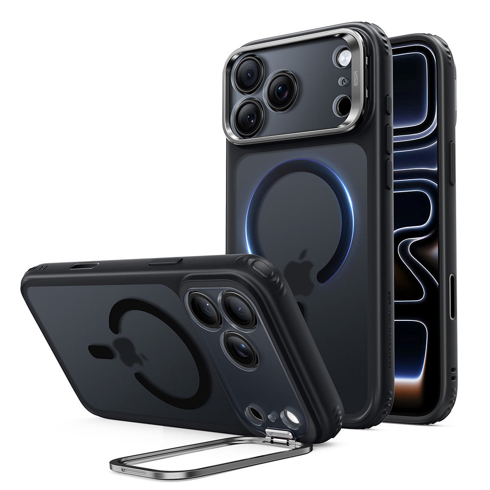 Capa MagSafe para Apple iPhone 18 Pro / 17 Pro, ESR, Classic Hybrid Kickstand, Preto Satinado